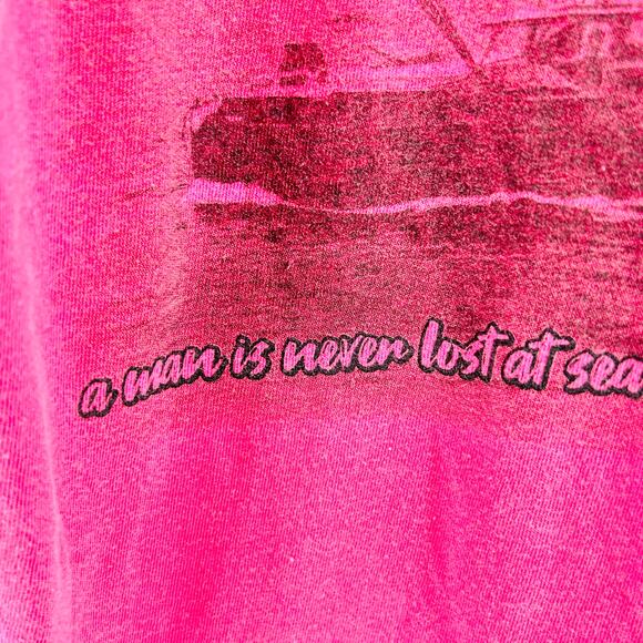Hemingway's Cuba Pink Cotton Souvenir Asheville North Carolina Graphic T-Shirt - Picture 6 of 9